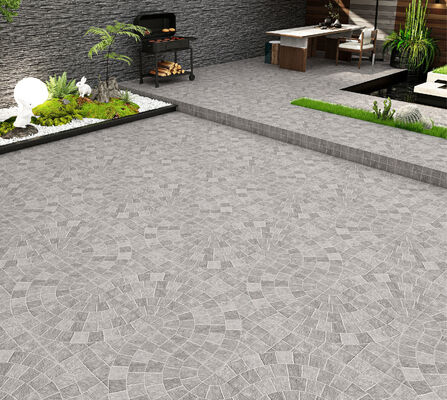 Light Gray Paving Ceramic Tiles 600x600mm Stain-resistant Outdoor Tiles for Square