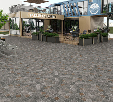 Gray Wear-resistant Retro Matt Paving Ceramic Tiles 600x600mm Ourdoor Tiles for Courtyard