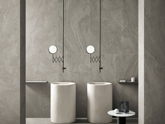 Wear-resistant and Firebrick Gray 600x1200mm Matt With Mould Surface Porcelain Tiles For Rebuilding and Decoration