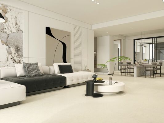 Stylish and Wear-resistant 600x1200mm Beige Porcelain Tiles Matt With Mould Surface Indoor Floor Tiles  For Bathroom and Dining Room