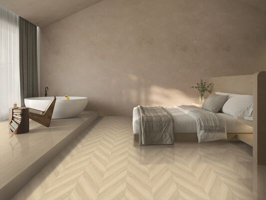 Light Yellow Durable and Antibacterial 600x1200mm Indoor Floor Wooden Porcelain Tiles for Bedroom and Dining Room