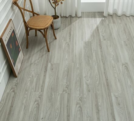 Gray Non-slip 1220x180mm Interior Floor Thickness 5mm SPC Flooring UV Coating Wooden Pattern For Office and Living Room