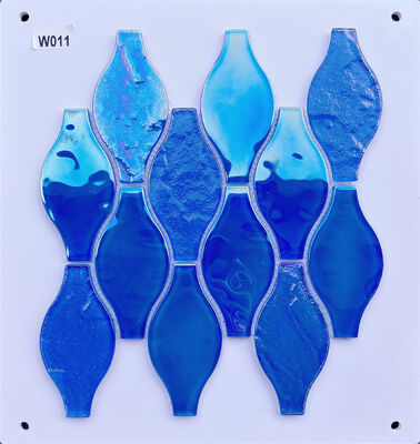 Stylish and Durable Green Gradient Glass Mosaics for Balcony