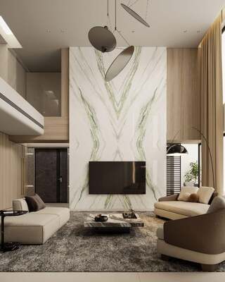 Eco-friendly And Firebrick White and Green 1600x3200mm Marble Wall Polished Sintered Stone Slab Thickness 12mm Full Body Slabs For Project And Building