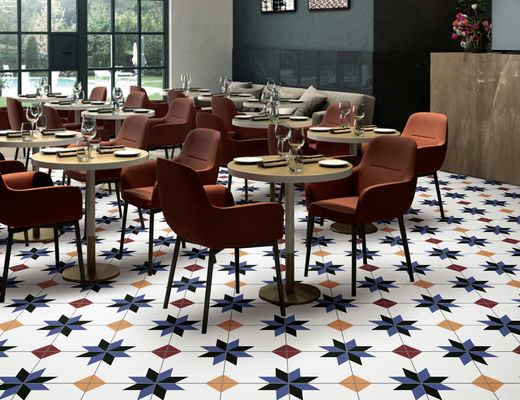 200x200mm Moroccan Blue Yellow Porcelain Floor Wall Tile AAA Grade