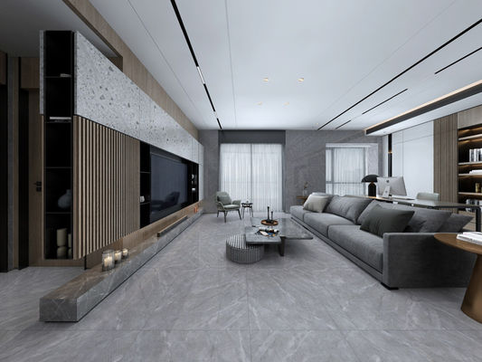 SGS 9.7mm Marble Porcelain Floor Tiles 80x80cm Various Gray Vein