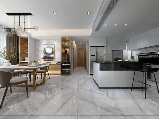 800x800mm Light Gray Polished Glazed Porcelain Tile Grade AAA