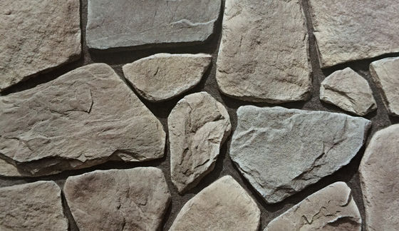 Waterproof Gray White Cement Artificial Stacked Stone Wall Panel