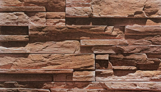 Lightweight Cladding Cultured Stone Brick Wall Decoration 500SQM