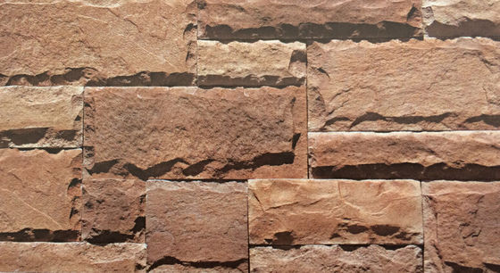 500SQM Outdoor Cultured Stone , Irregular 3D Mushroom Stone Wall Veneer