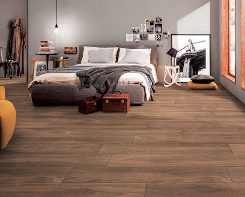 Dark Brown Wooden Porcelain Tiles 200x1200mm AAA Grade