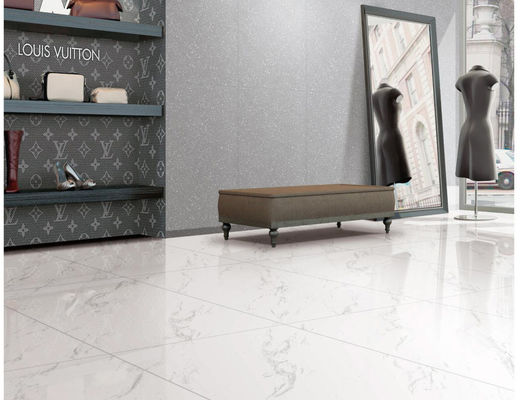 600x600mm White Carrara Full Body Porcelain Floor Tile 9.8mm