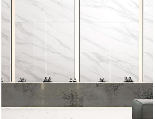 Full Body Porcelain Tiles Polished White 3D Inkjet Glazed 450x900mm