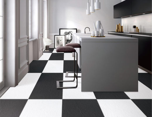 PRIMERA 600x600mm Full Body Porcelain Tiles Matt Rough Black White