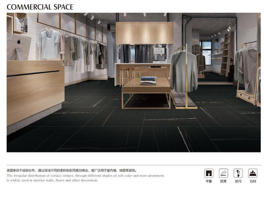 600x600mm Black Porcelain Tile 3D Inkjet Print Glazed Floor Wall