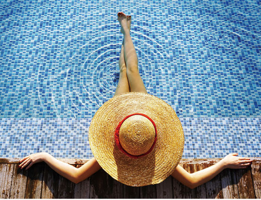Blue Swimming Pool Mosaic Tiles 300x300mm Glazed Ceramic
