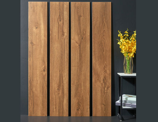 AAA Grade Wooden Porcelain Tiles 250x1500mm Light Brown