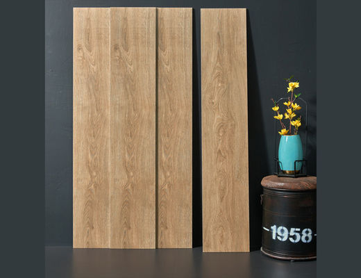 250x1500mm Cream Wooden Porcelain Tile 9.5mm Thickness