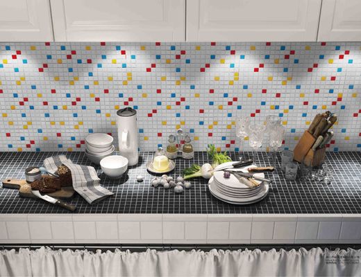 Porcelain Mosaic Tiles 300x300mm Glossy Inkjet for Swimming Pools