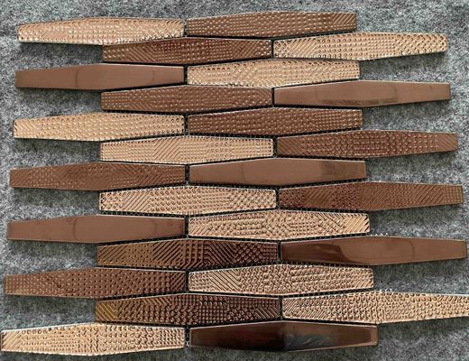 Metal Glazed Glass Mosaic Tiles 300x300mm for Swimming Pools