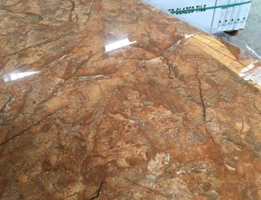 40x80cm Gold Colour Floor Tiles , 38kgs/Ctn SGS Floor And Wall Tiles Brown Yellow