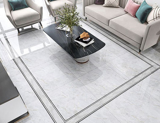 800x800mm Golden Glazed Polished Porcelain Tile 3D Inkjet Printing
