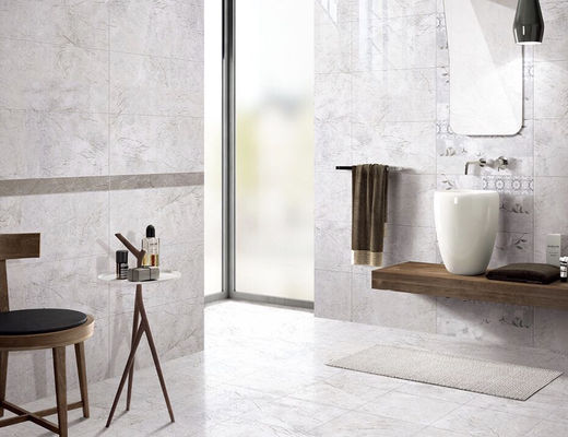 ISO13006 Grey Marble Bathroom Wall Tiles , 300x600mm 0.15 W.A Glazed Ceramic Tile