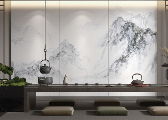Carrara White Sintered Quartz Stone For Background Wall Decoration