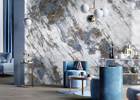 Blue Sintered Stone Peacock Slab 1200x2400mm Wall Decor
