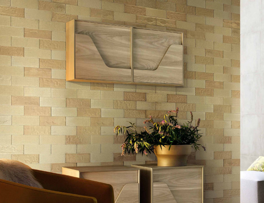 Golden Metal Interior Wall Decorative Tile 8.5mm Thickness