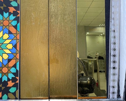 Golden Color Wooden Texture Floor Tiles 150x900mm For Hotel
