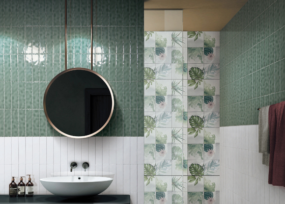 Harringbone Inside Wall Tiles 50x200mm Grey Tiles Bathroom